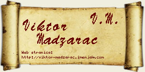 Viktor Madžarac vizit kartica